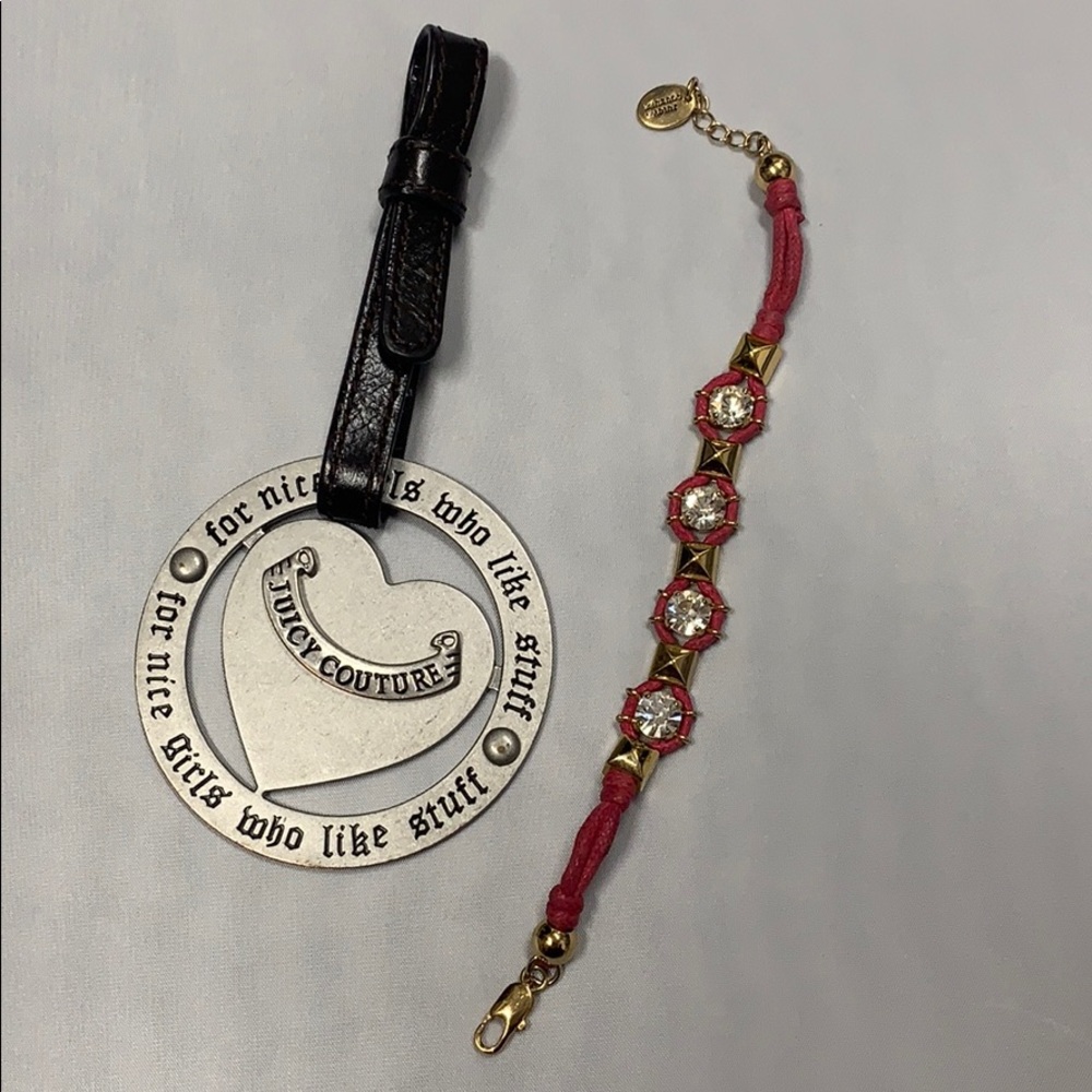 Bundle of JUICY COUTURE bag charm and bracelet